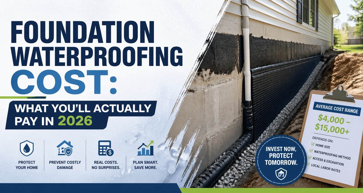 Foundation Waterproofing Cost: What You’ll Actually Pay in 2026